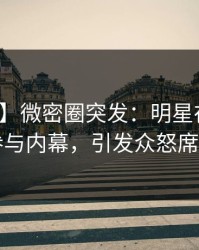 【爆料】微密圈突发：明星在昨晚被曝曾参与内幕，引发众怒席卷全网